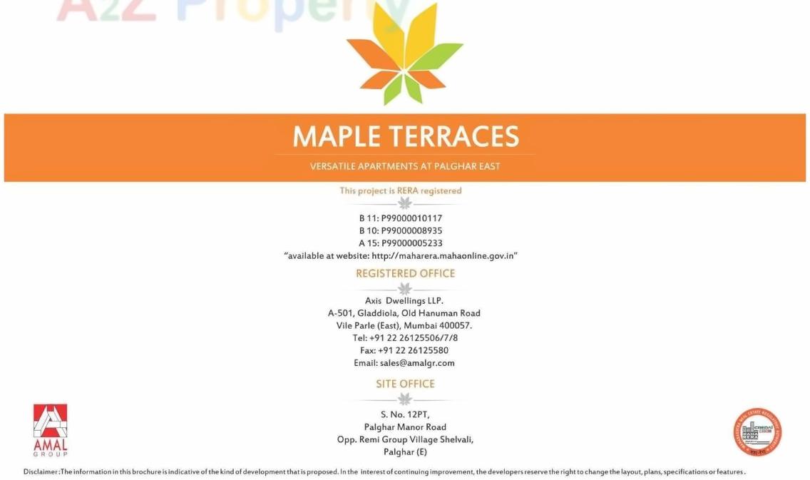  of real estate project Maple Terraces located at Shelwali, Palghar, Maharashtra