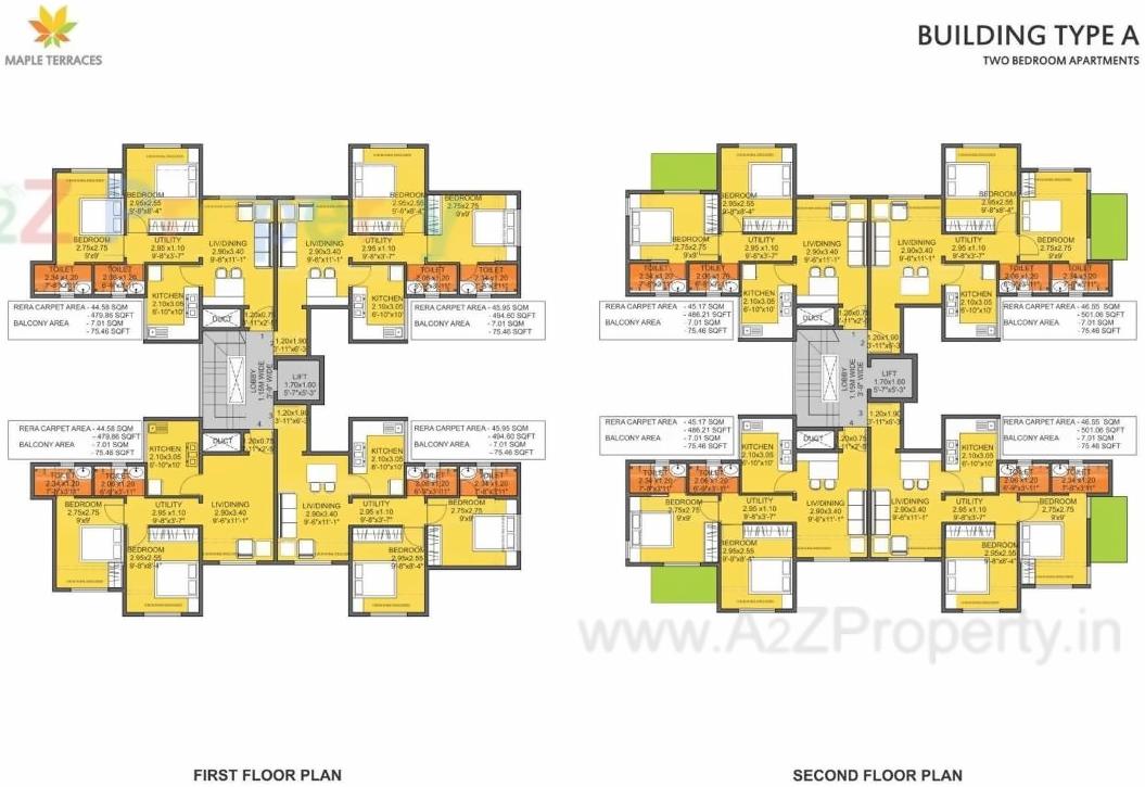Layout of real estate project Maple Terraces located at Shelwali, Palghar, Maharashtra