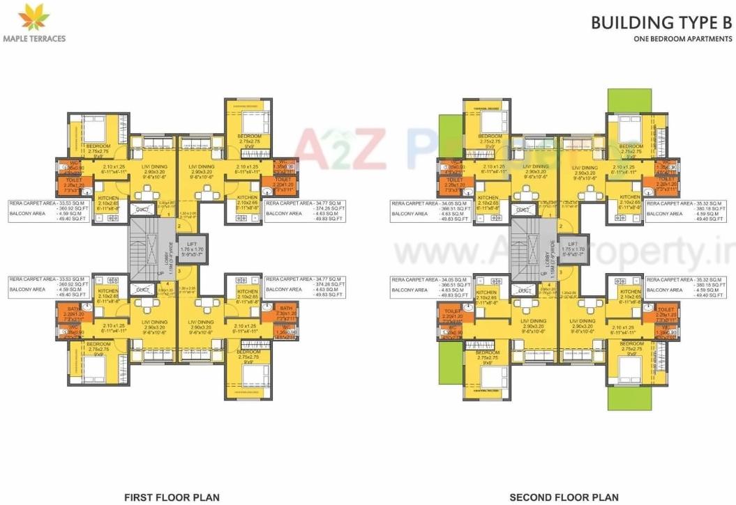 Layout of real estate project Maple Terraces located at Shelwali, Palghar, Maharashtra