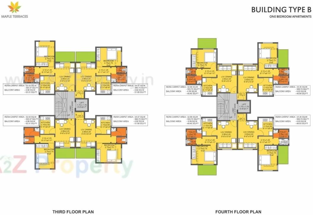 Layout of real estate project Maple Terraces located at Shelwali, Palghar, Maharashtra