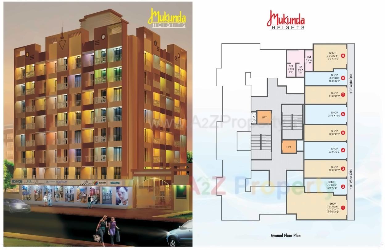 Layout of real estate project Mukunda Heights located at Vasaivirar-city-m-corp, Palghar, Maharashtra