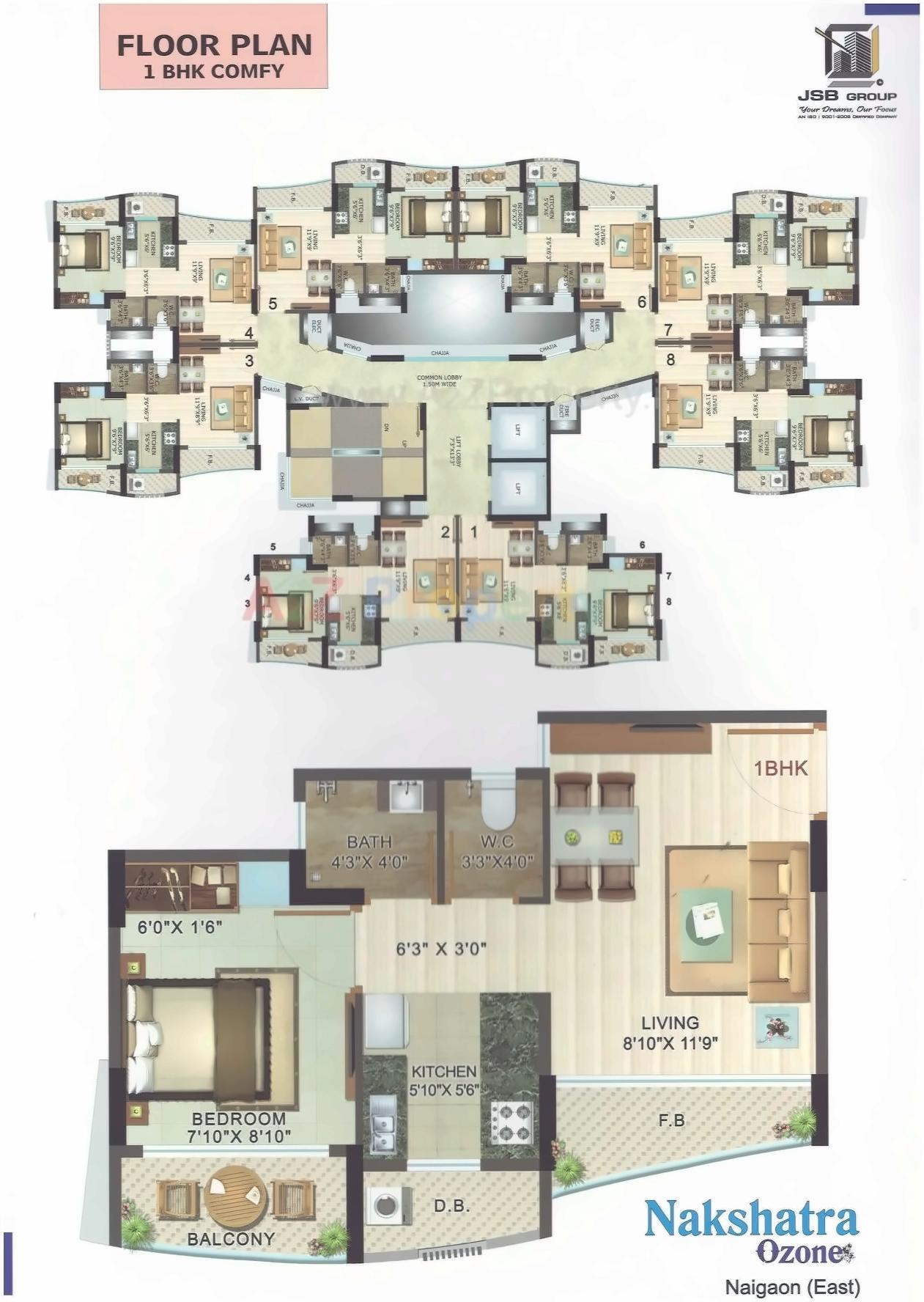 Layout of real estate project Nakshatra Ozone located at Tivari, Palghar, Maharashtra