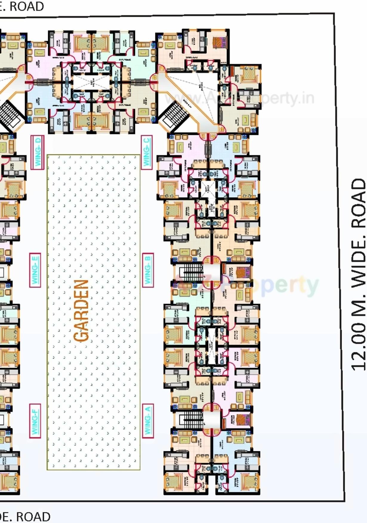 Layout of real estate project Nand Dham Complex located at Parnali, Palghar, Maharashtra