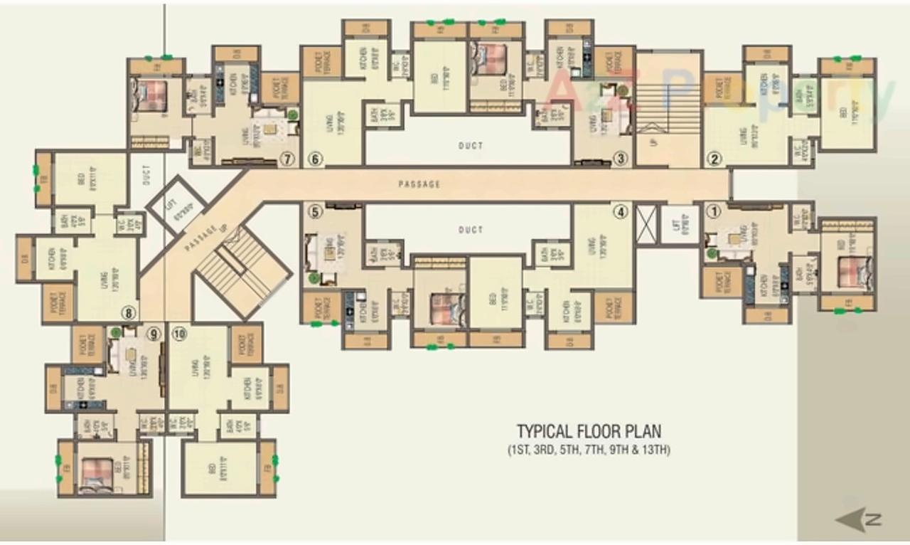 Layout of real estate project Narmada Mohan located at Vasaivirar-city-m-corp, Palghar, Maharashtra