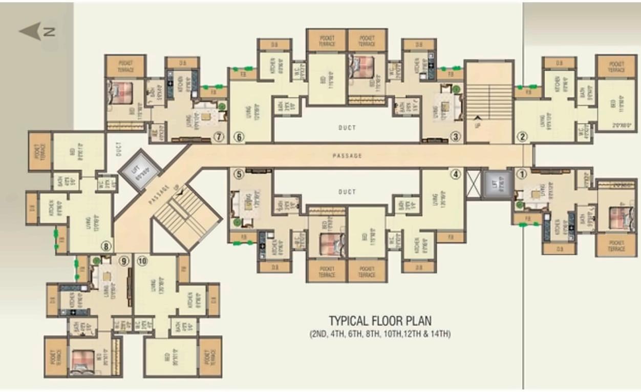 Layout of real estate project Narmada Mohan located at Vasaivirar-city-m-corp, Palghar, Maharashtra