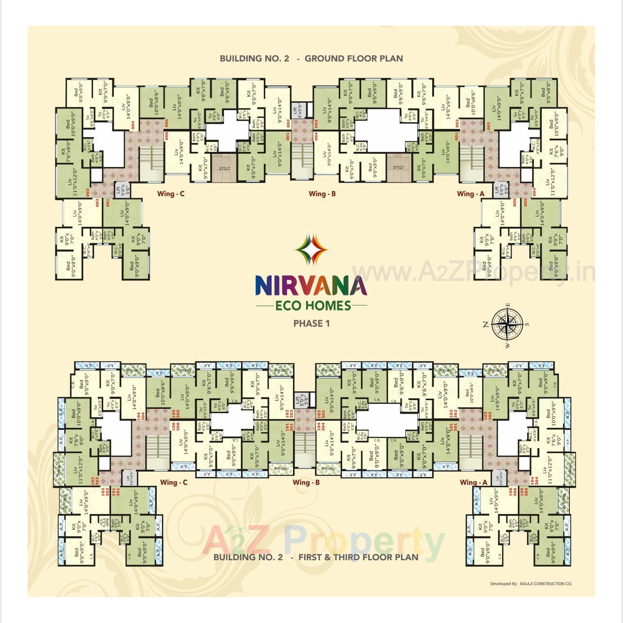 Layout of real estate project Nirvana Eco Homes located at Palghar--, Palghar, Maharashtra
