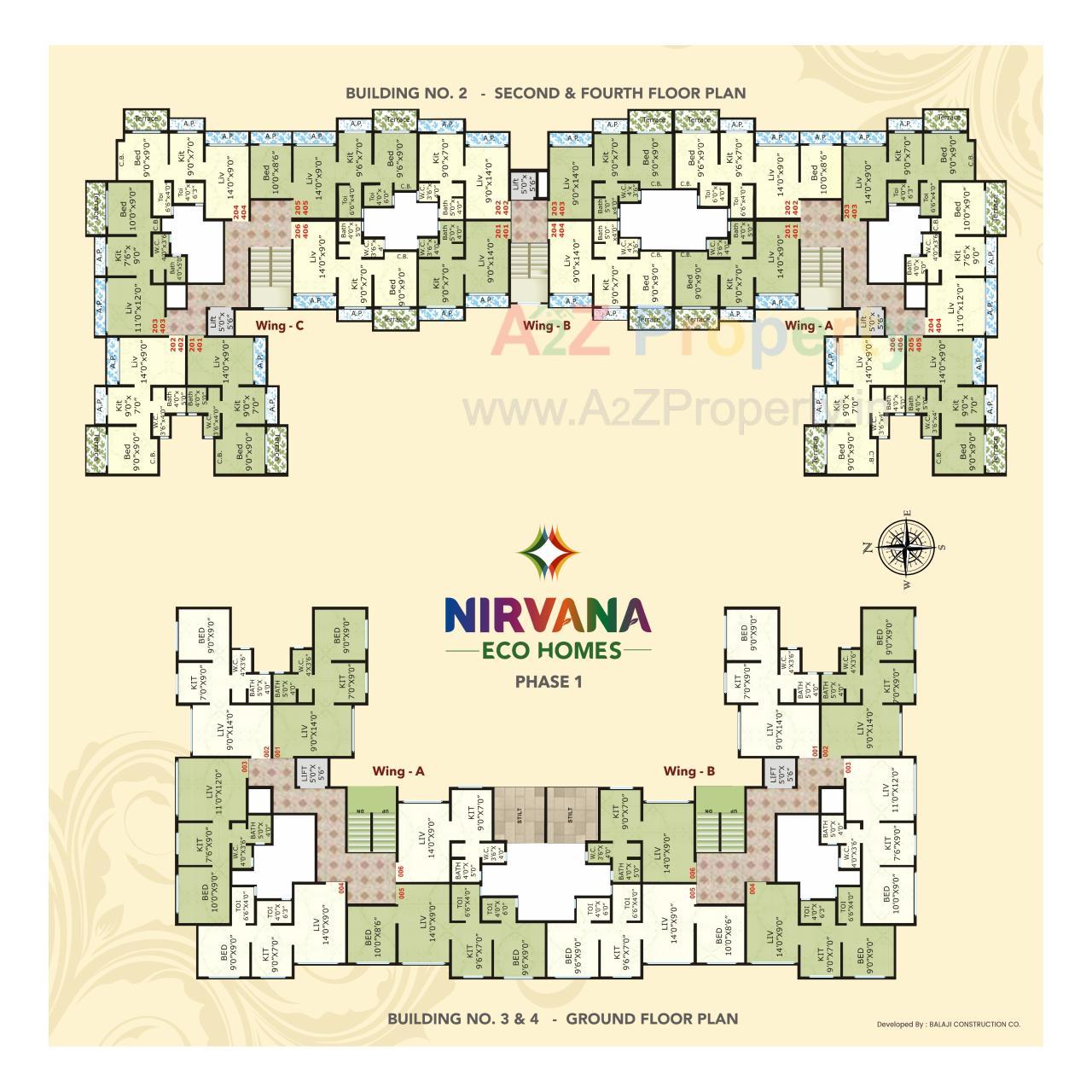 Layout of real estate project Nirvana Eco Homes located at Palghar--, Palghar, Maharashtra