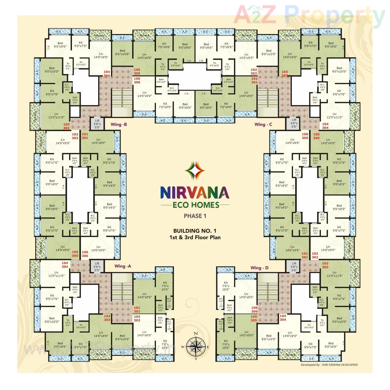 Layout of real estate project Nirvana Eco Homes located at Palghar--, Palghar, Maharashtra