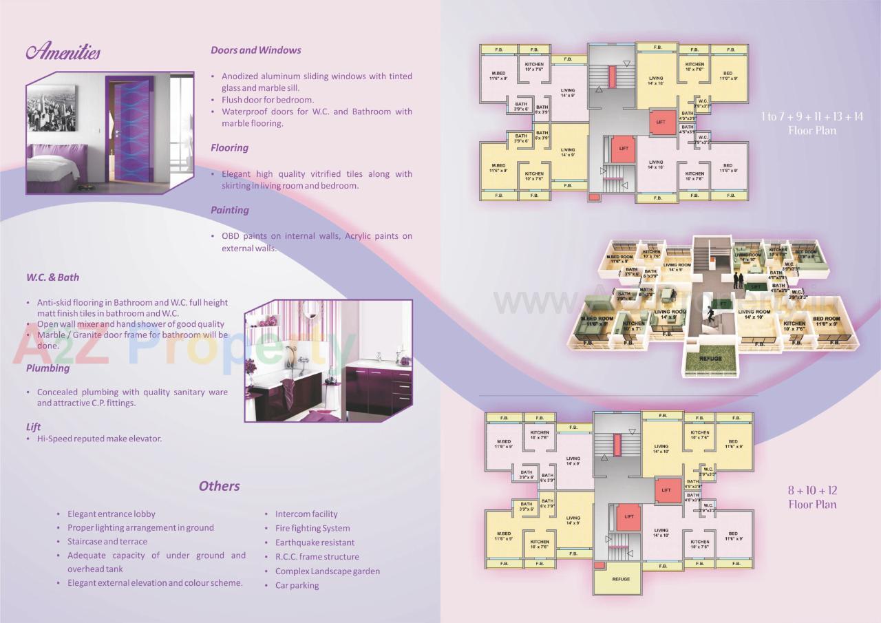 Layout of real estate project Pil Tower located at Vasaivirar-city-m-corp, Palghar, Maharashtra