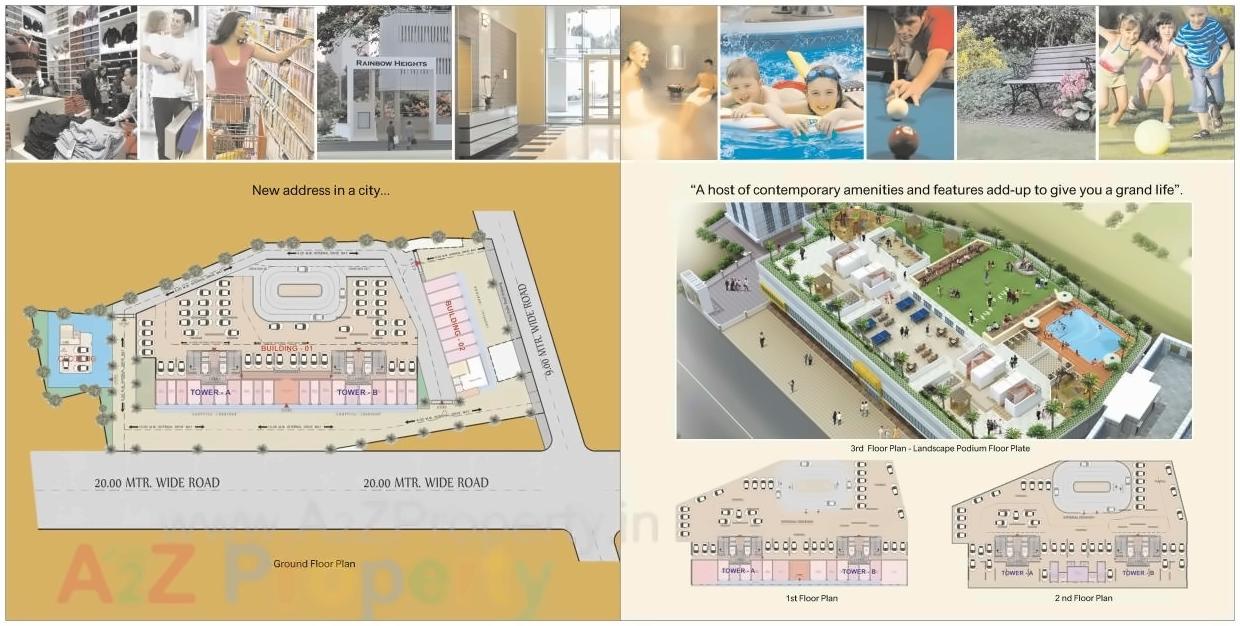 Layout of real estate project Rainbow Height located at Vasaivirar-city-m-corp, Palghar, Maharashtra