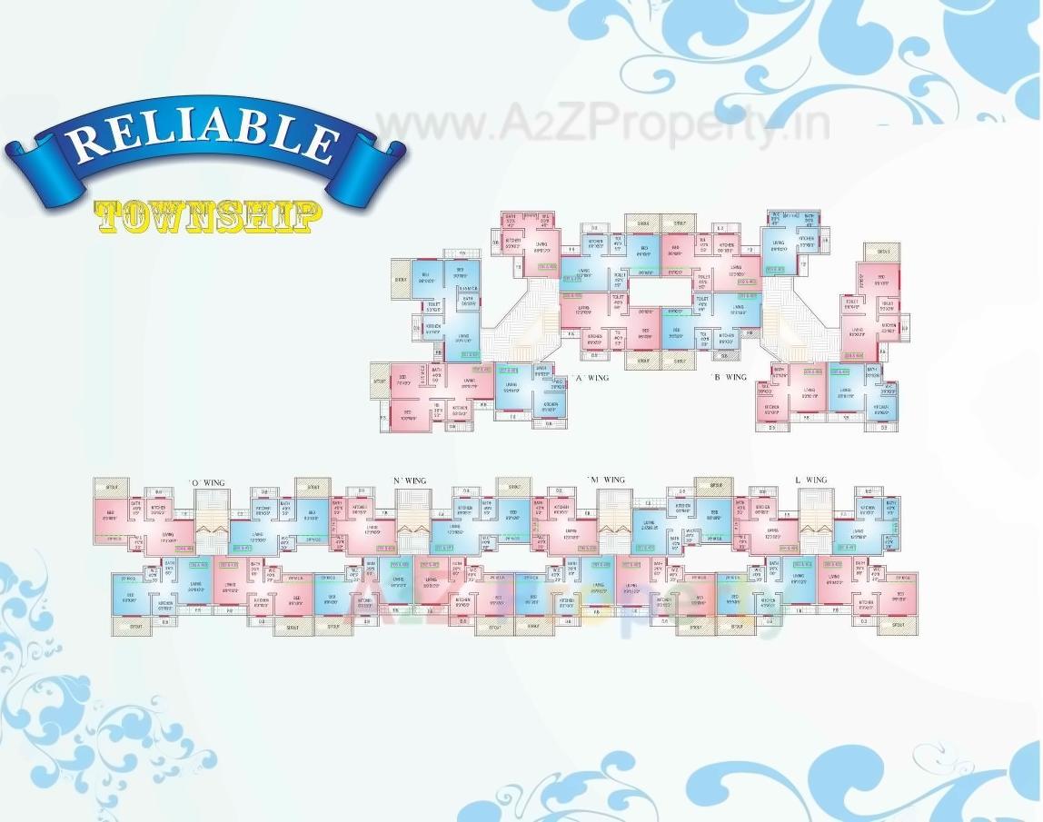 Layout of real estate project Reliable Township / Rt  A, located at Vasaivirar-city-m-corp, Palghar, Maharashtra