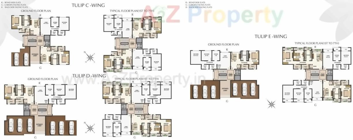Layout of real estate project Rose Anchor Park located at Vasaivirar-city-m-corp, Palghar, Maharashtra