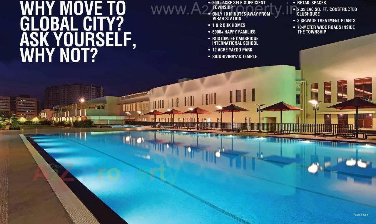 3D Elevation of real estate project Rustomjee Virar Avenue D1 A B Retail located at Dongare, Palghar, Maharashtra