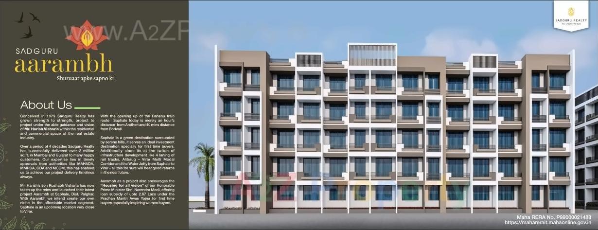 3D Elevation of real estate project Sadguru Aarambh located at Makane, Palghar, Maharashtra