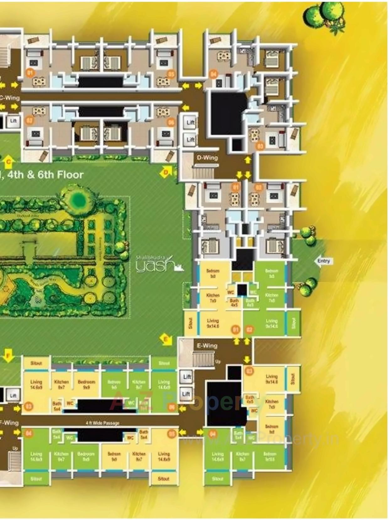 Layout of real estate project Shalibhadra Yash located at Vasaivirar-city-m-corp, Palghar, Maharashtra