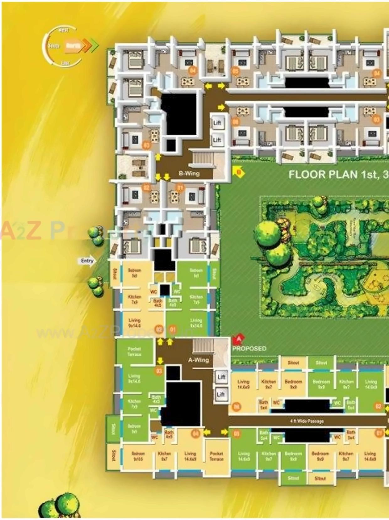 Layout of real estate project Shalibhadra Yash located at Vasaivirar-city-m-corp, Palghar, Maharashtra
