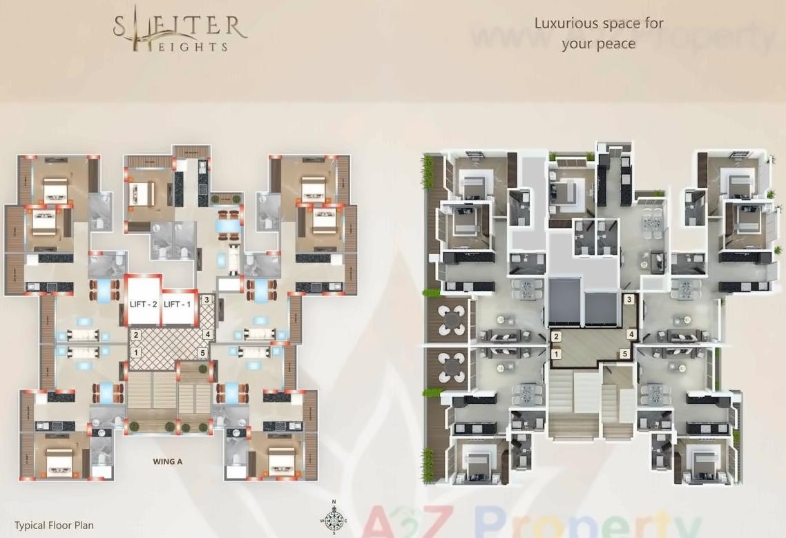 Layout of real estate project Shelter Heights located at Vasaivirar-city-m-corp, Palghar, Maharashtra