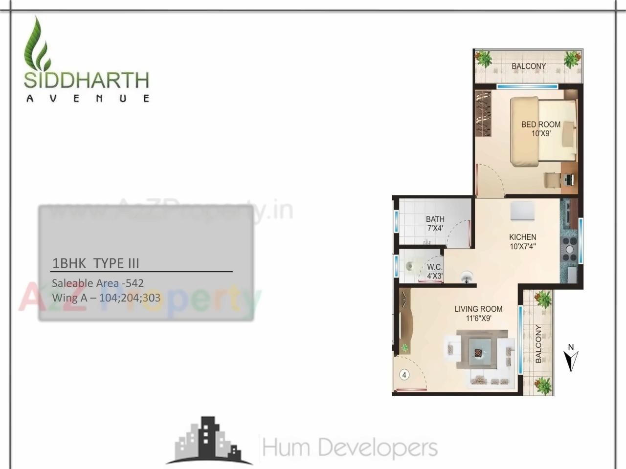 Layout of real estate project Siddharth Avenue located at Palghar--, Palghar, Maharashtra