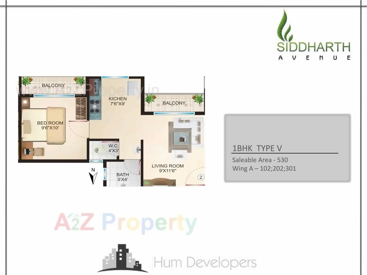 Layout of real estate project Siddharth Avenue located at Palghar--, Palghar, Maharashtra