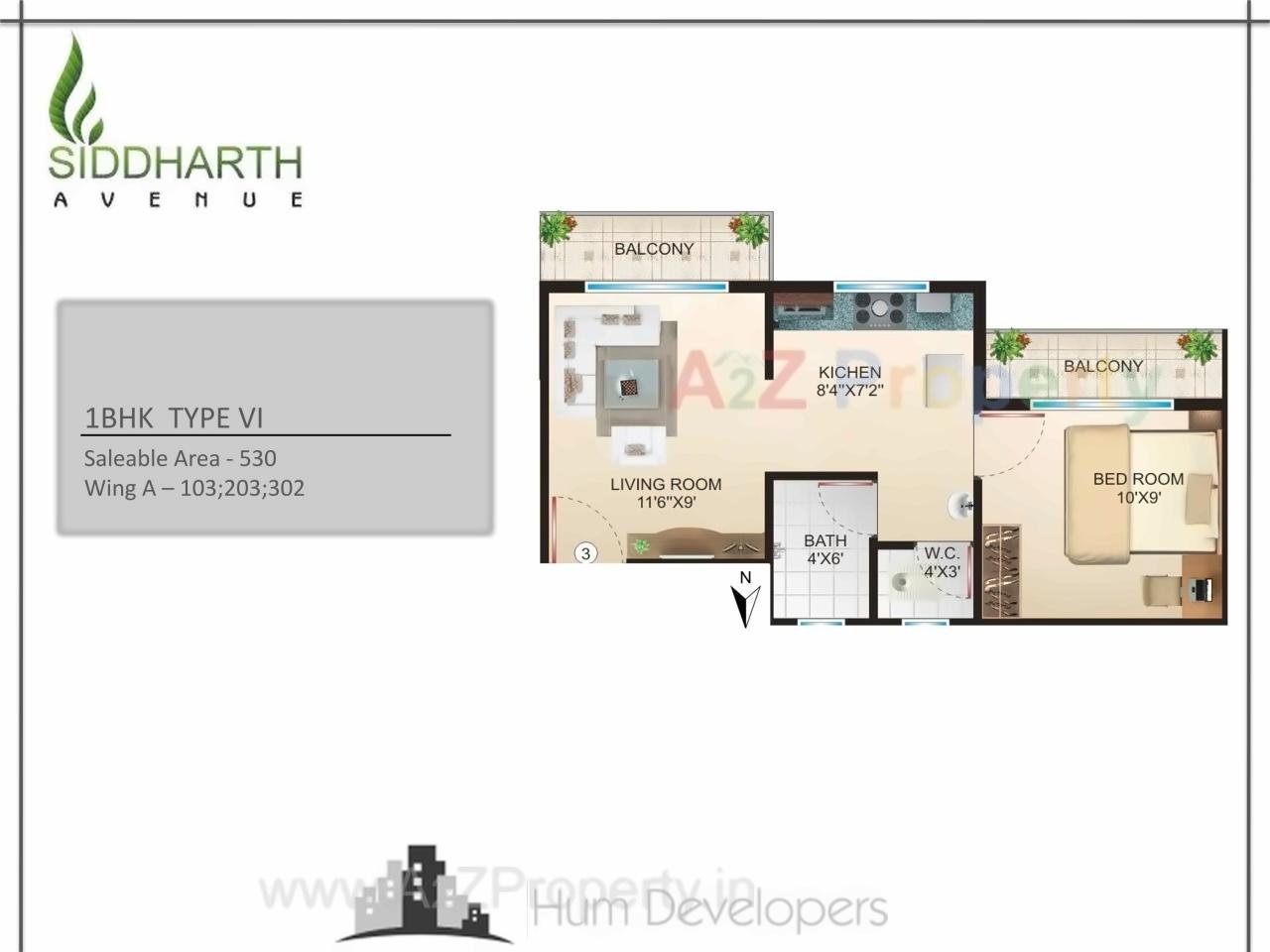 Layout of real estate project Siddharth Avenue located at Palghar--, Palghar, Maharashtra