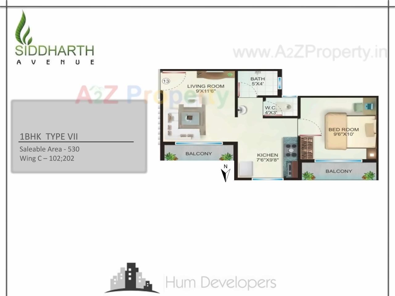 Layout of real estate project Siddharth Avenue located at Palghar--, Palghar, Maharashtra