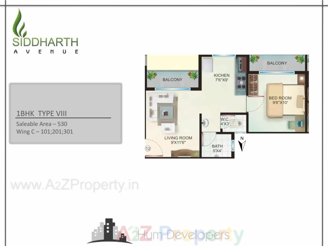 Layout of real estate project Siddharth Avenue located at Palghar--, Palghar, Maharashtra