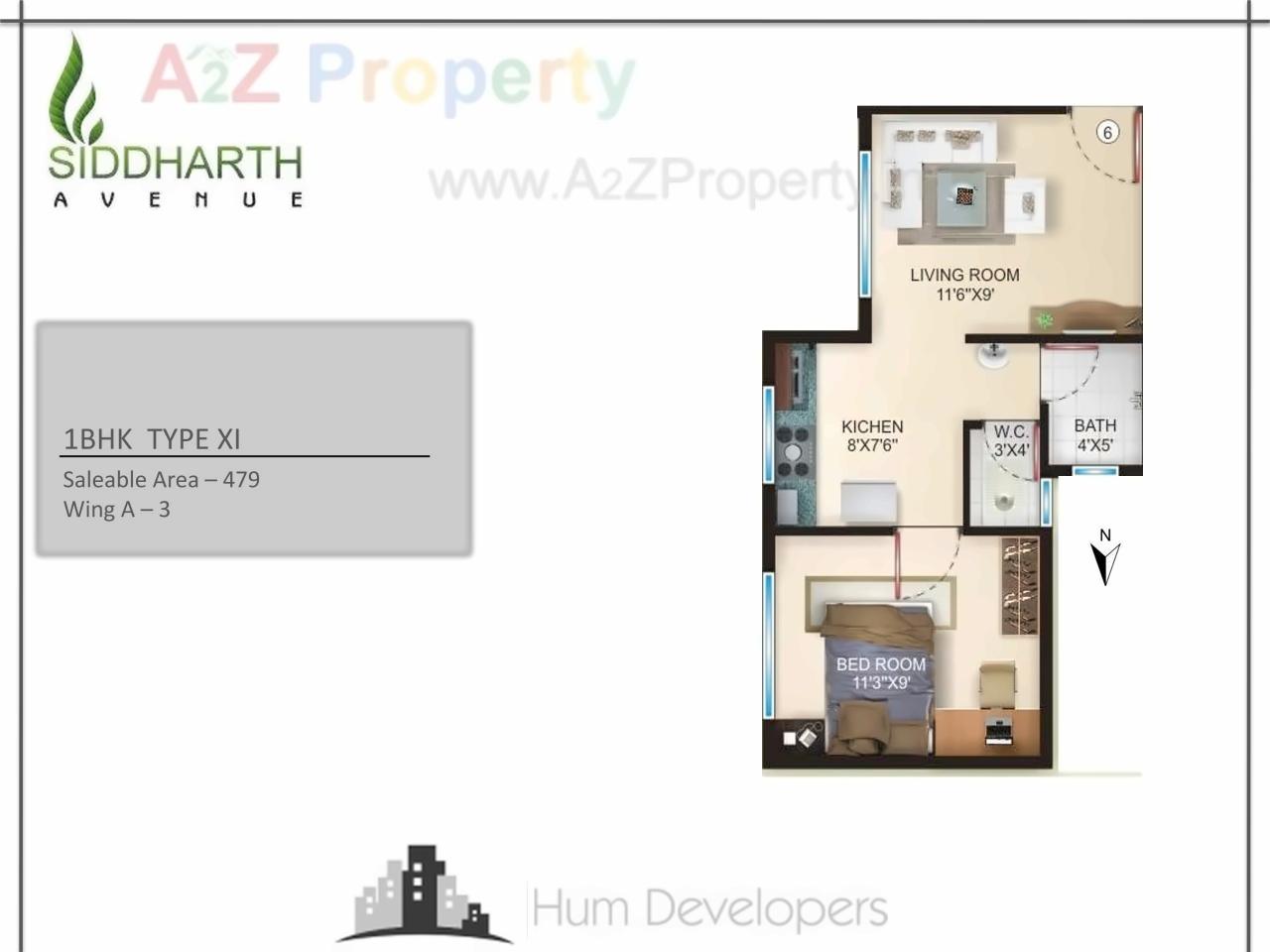 Layout of real estate project Siddharth Avenue located at Palghar--, Palghar, Maharashtra