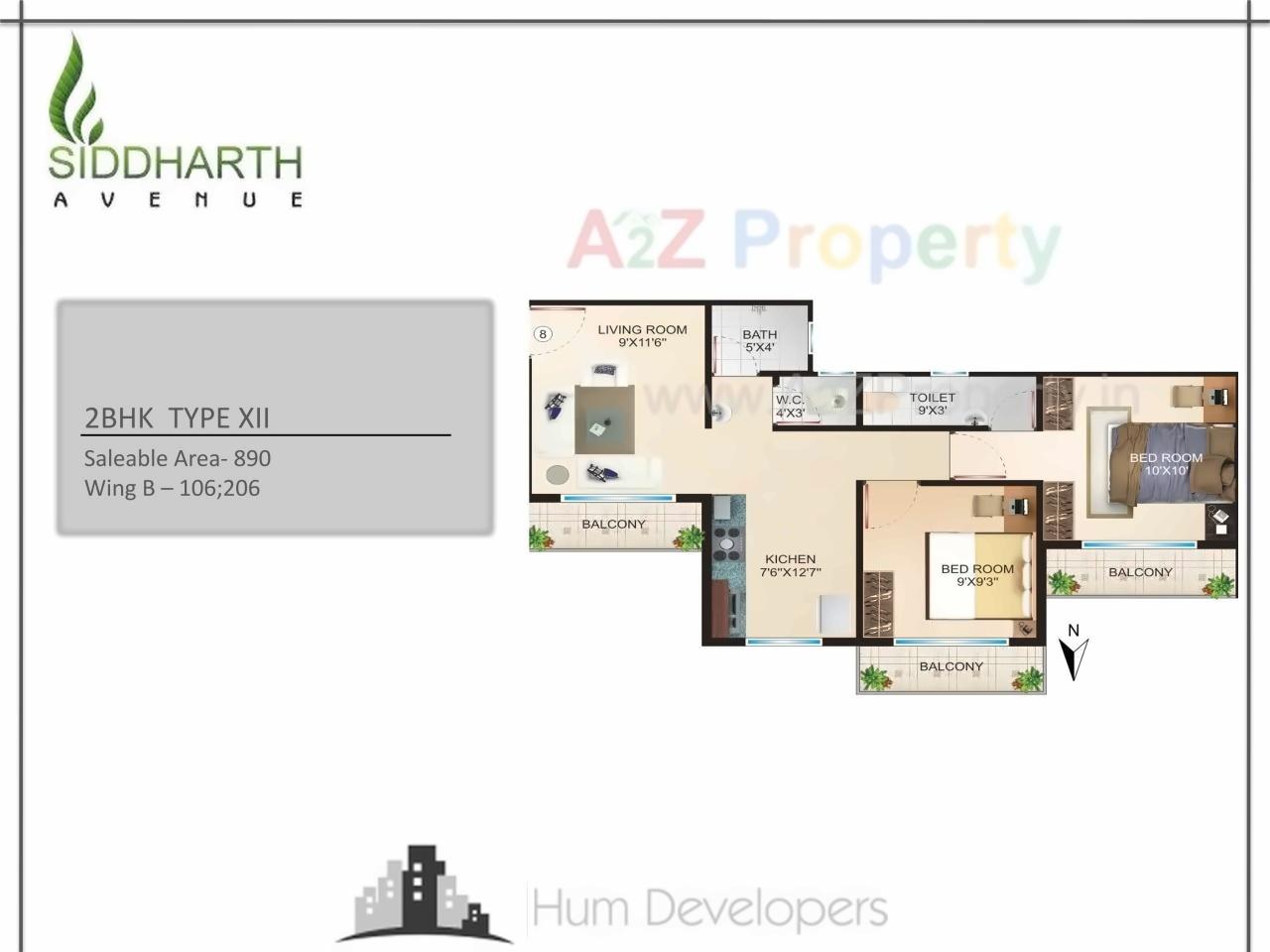 Layout of real estate project Siddharth Avenue located at Palghar--, Palghar, Maharashtra