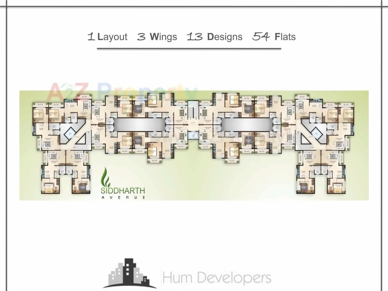 Layout of real estate project Siddharth Avenue located at Palghar--, Palghar, Maharashtra