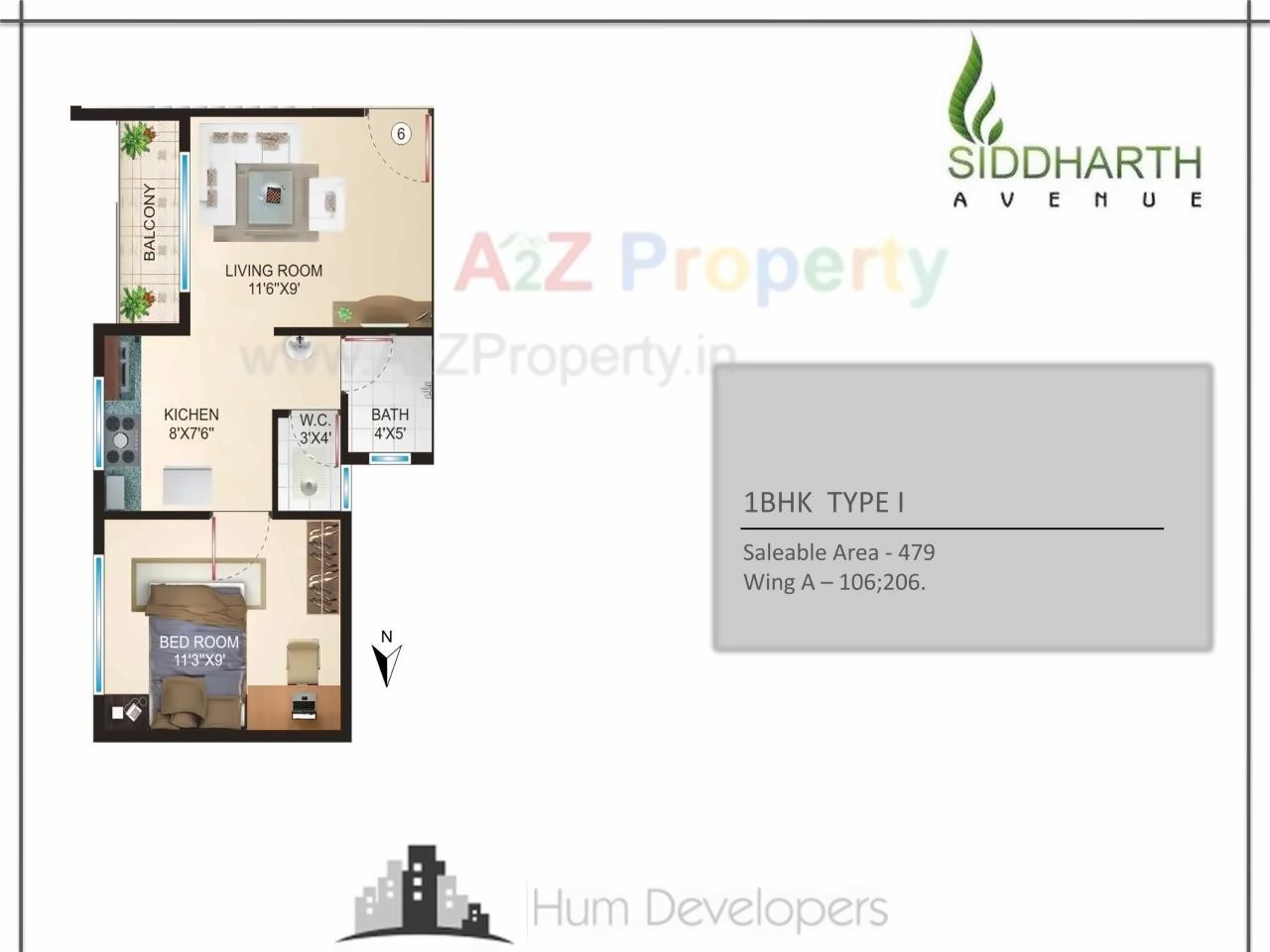Layout of real estate project Siddharth Avenue located at Palghar--, Palghar, Maharashtra