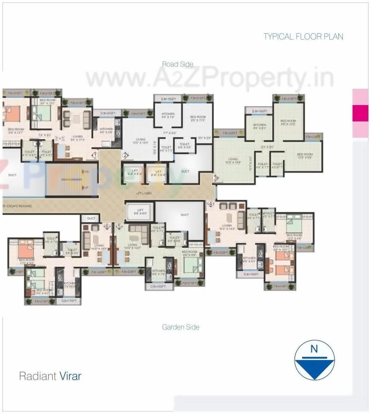 Layout of real estate project Sun Heights located at Vasaivirar-city-m-corp, Palghar, Maharashtra