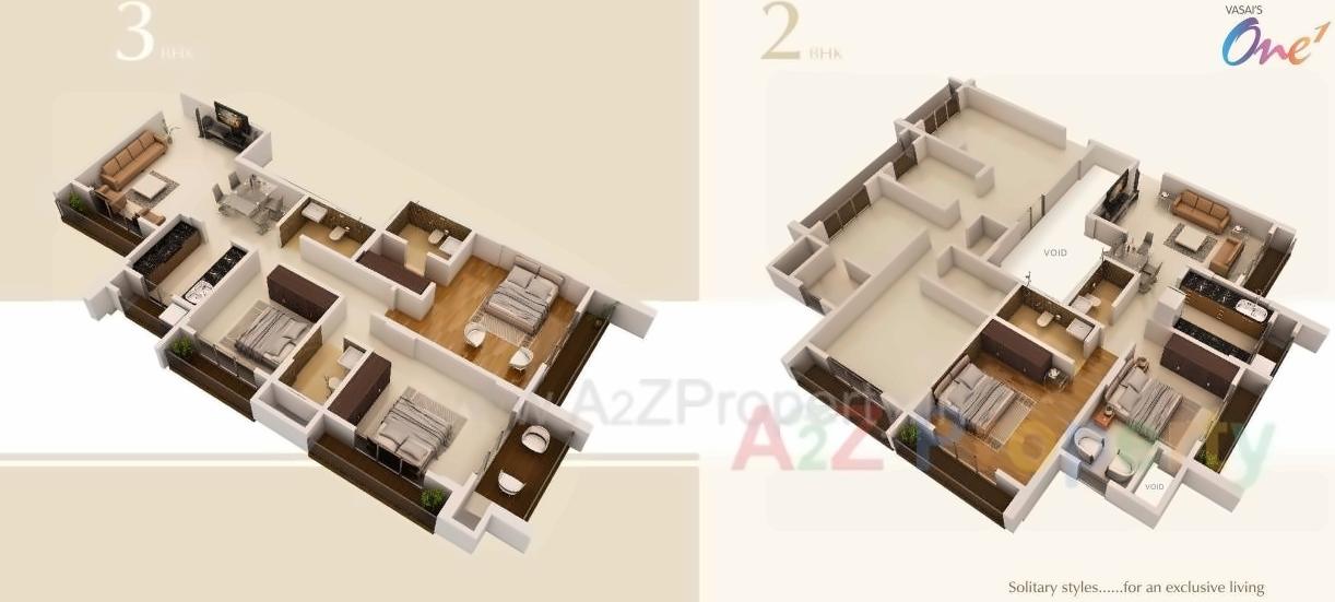Layout of real estate project Vasai One located at Vasaivirar-city-m-corp, Palghar, Maharashtra