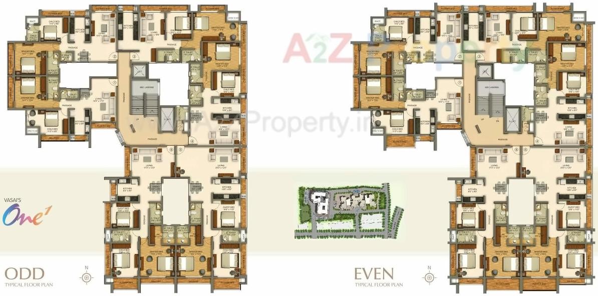 Layout of real estate project Vasai One located at Vasaivirar-city-m-corp, Palghar, Maharashtra
