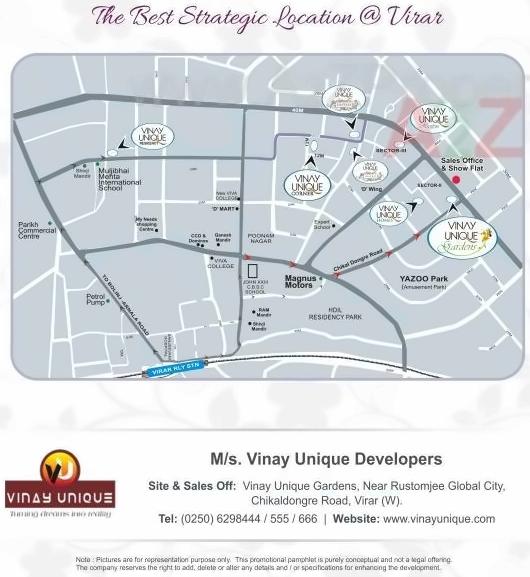  of real estate project Vinay Unique Gardens located at Vasaivirar-city-m-corp, Palghar, Maharashtra