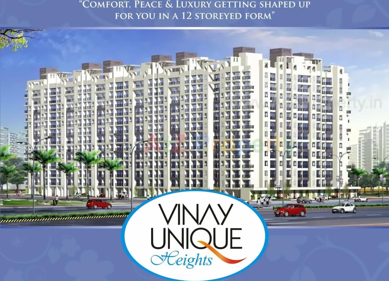 3D Elevation of real estate project Vinay Unique Heights located at Vasaivirar-city-m-corp, Palghar, Maharashtra
