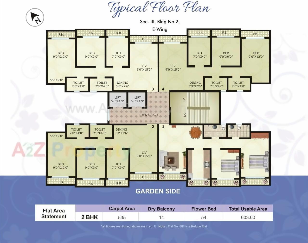 Layout of real estate project Vinay Unique Heights located at Vasaivirar-city-m-corp, Palghar, Maharashtra