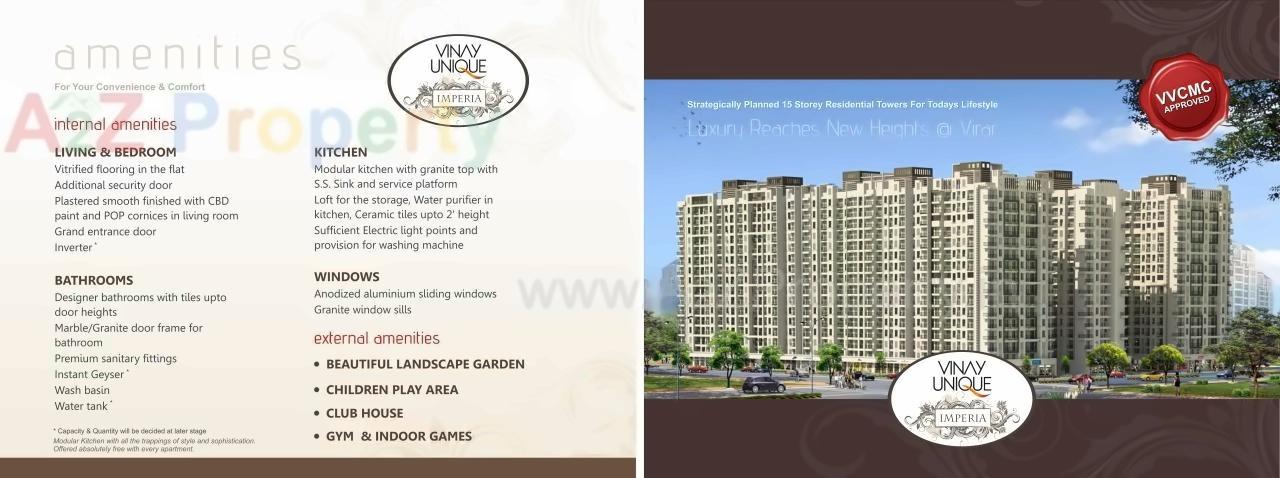  of real estate project Vinay Unique Imperia located at Vasaivirar-city-m-corp, Palghar, Maharashtra