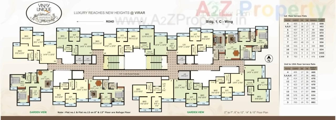 Layout of real estate project Vinay Unique Imperia located at Vasaivirar-city-m-corp, Palghar, Maharashtra