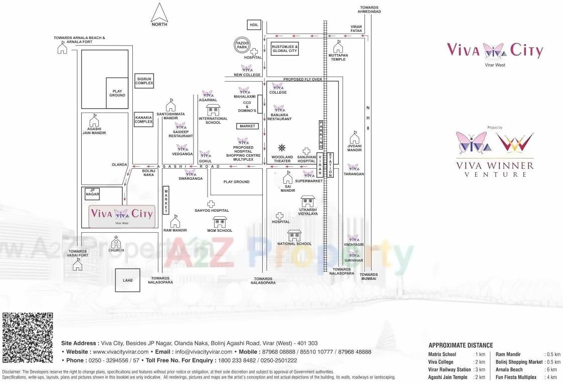 Layout of real estate project Viva City located at Vasaivirar-city-m-corp, Palghar, Maharashtra
