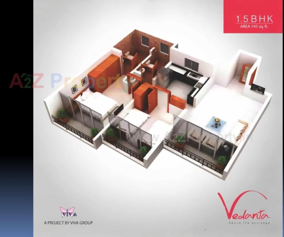Layout of real estate project Viva Vedanta    No located at Vasaivirar-city-m-corp, Palghar, Maharashtra