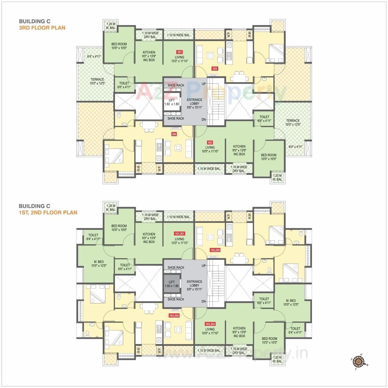 Layout of real estate project Yashwant Datt Greens located at Vasaivirar-city-m-corp, Palghar, Maharashtra