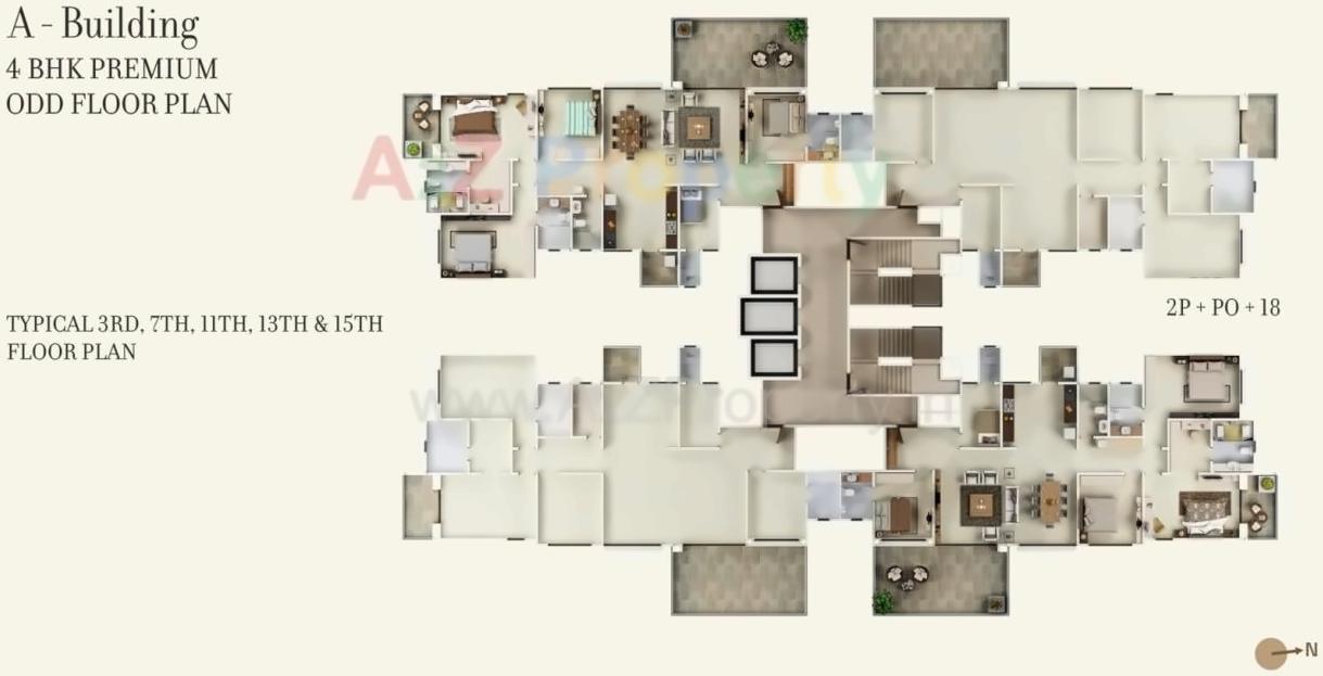 Layout of real estate project 24k Opula located at Pimpri-chinchawad-m-corp, Pune, Maharashtra