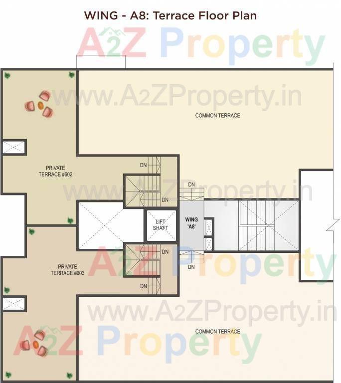 29 Gold Coast Phase 3 Building A8 Terrace Cluster Plan 28131367 of real estate project 29 Gold Coast located at Dhanori, Pune, Maharashtra