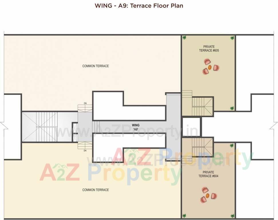 29 Gold Coast Phase 3 Building A9 Terrace Cluster Plan 28131373 of real estate project 29 Gold Coast located at Dhanori, Pune, Maharashtra