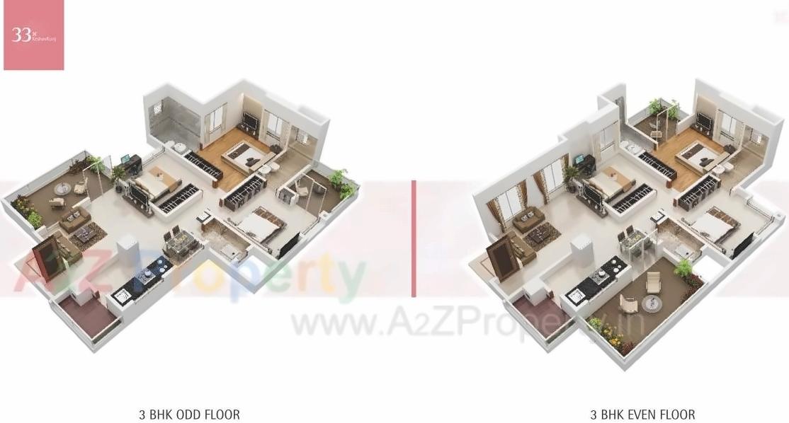 Layout of real estate project 33 Keshav Kunj located at Mundhawa, Pune, Maharashtra