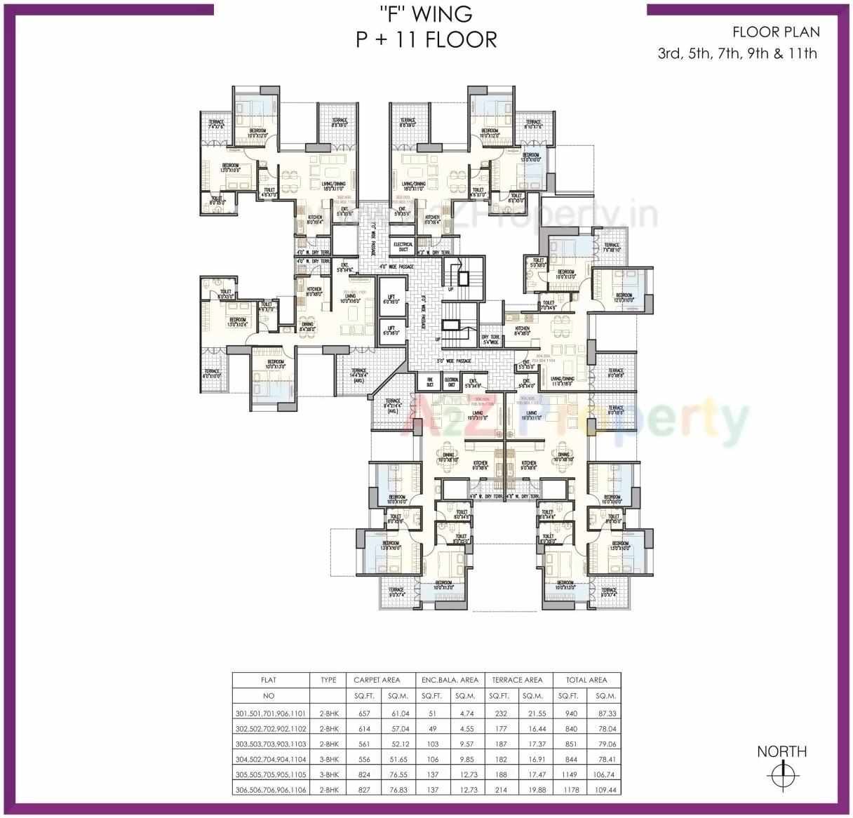 Layout of real estate project 7 Avenues located at Baner, Pune, Maharashtra