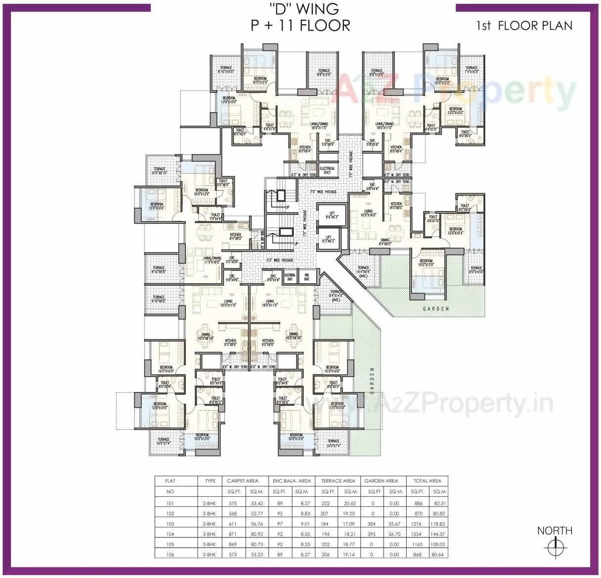 Layout of real estate project 7 Avenues located at Baner, Pune, Maharashtra
