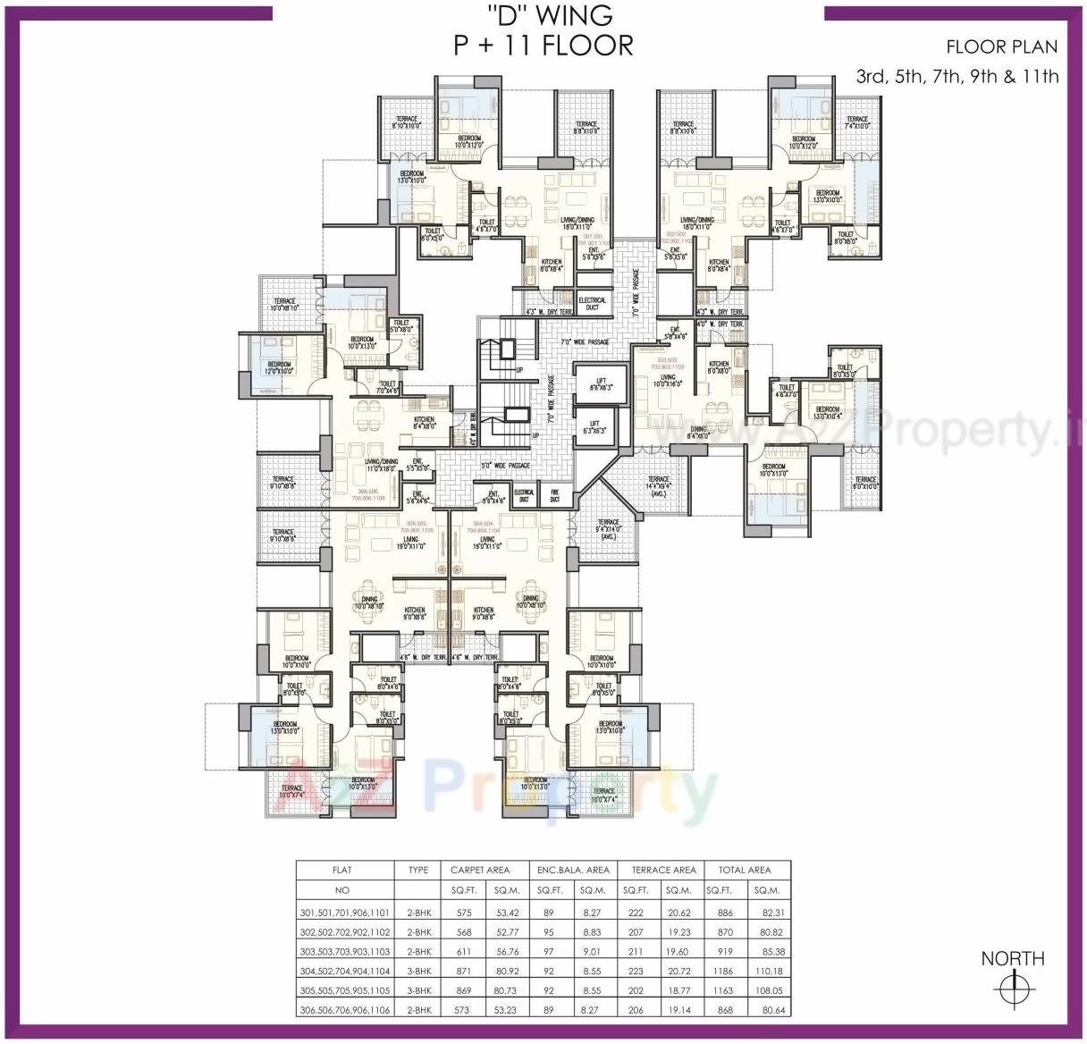 Layout of real estate project 7 Avenues located at Baner, Pune, Maharashtra