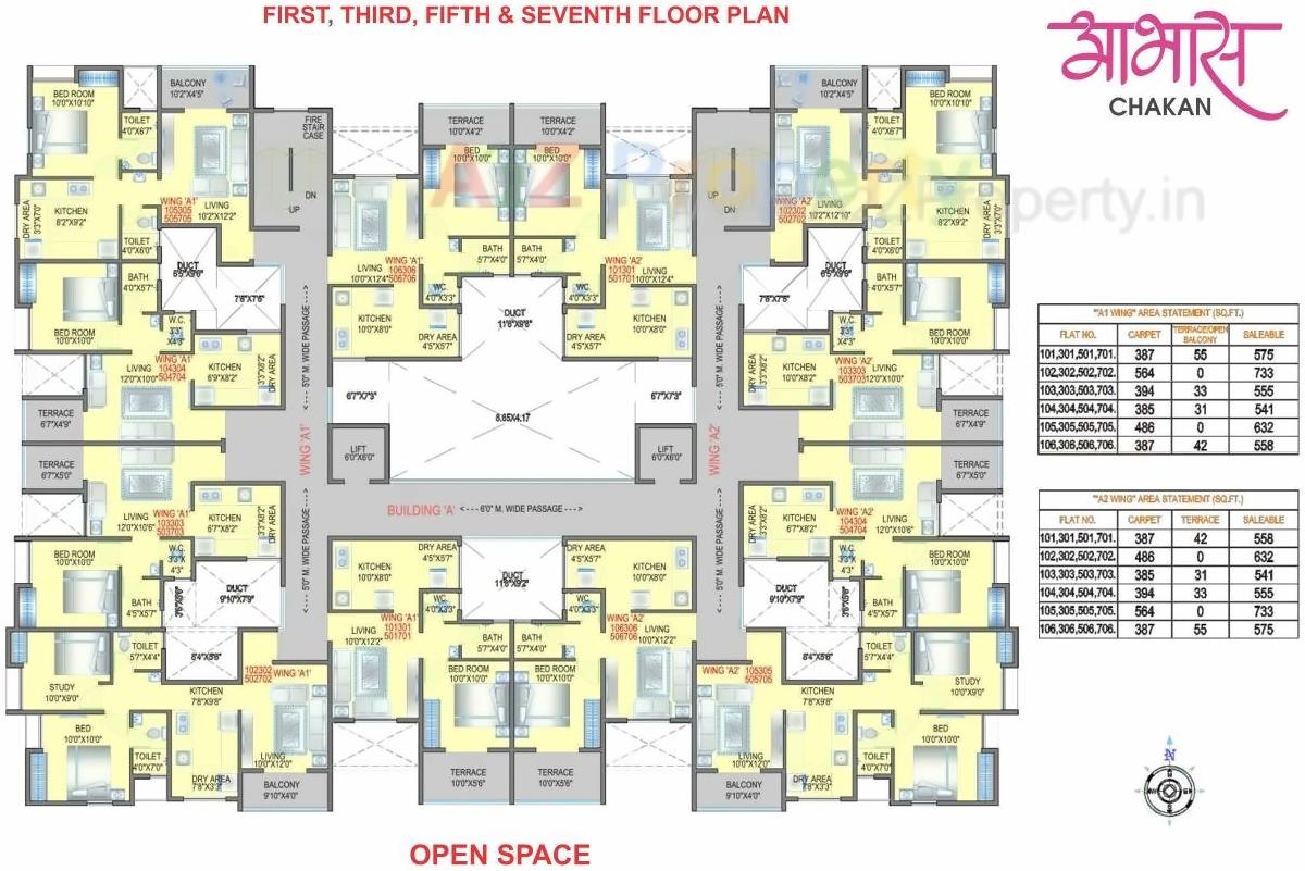 Layout of real estate project Aabhas located at Medankarwadi, Pune, Maharashtra
