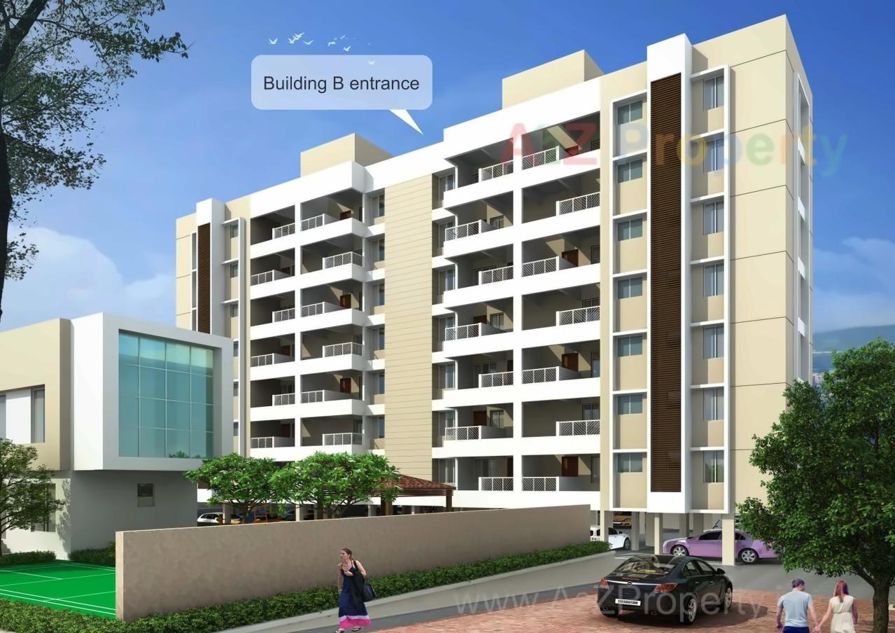 3D Elevation of real estate project Aabhas located at Medankarwadi, Pune, Maharashtra